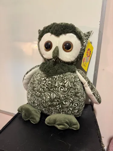 Pelúcia de coruja verde