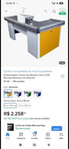 Balcão caixa para comércio