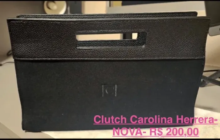 clutch chique carolina herrera - nova