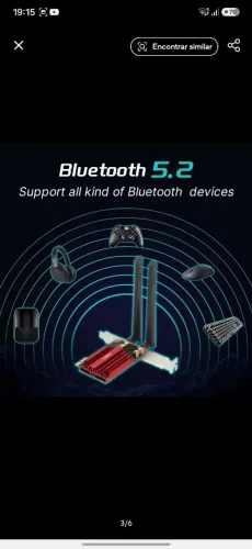 Placa Wifi 6 e Bluetooth 5.4