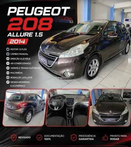 Peugeot 208 Allure 1.5 Flex 8V 5P 2014