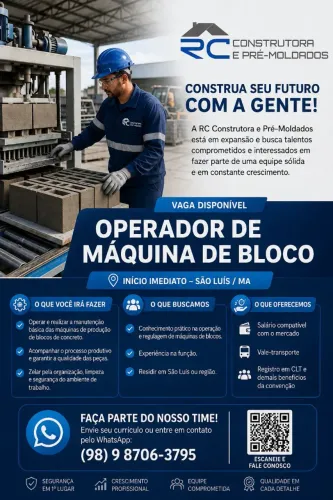 Operador de máquina de Blocos