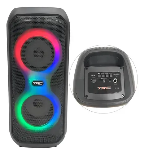 Caixa De Som Amplificada Com Bluetooth 120w Rms Trc Preto 127/220v