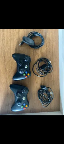 Controles Xbox 360 com baterias e receptor wireless 