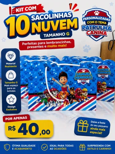 Sacolinha Personalizada feito sobre encomenda 