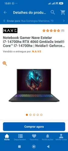 Notebook gamer Nave