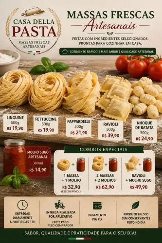 ? Massa Fresca Pronta para Cozinhar | Entrega Diária