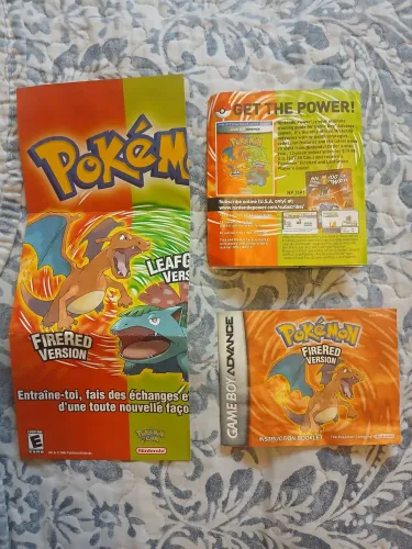 Manuais originais Pokémon firered Nintendo gameboy advanced 