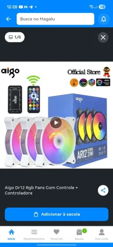 Vendo 6 fan argb aigo