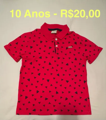 Camisa Polo Infantil 10 anos