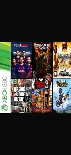 Combo de jogos do Xbox 360 com 6 jogos, mídia digital 