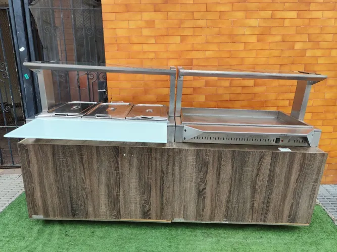 Self-service rechaud quente e refrigerado 