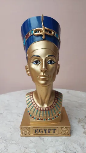 Busto Nefertiti Escultura Decoração Obra de Arte