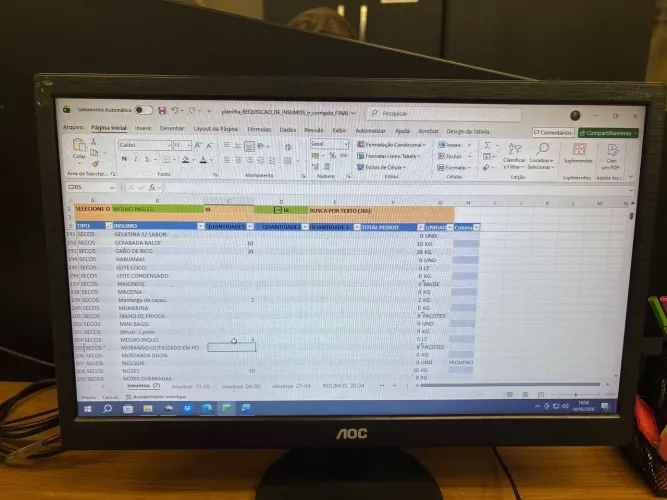 Tela monitor aoc