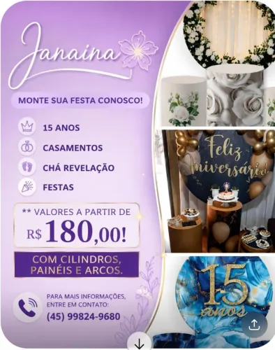 Decoração e doces