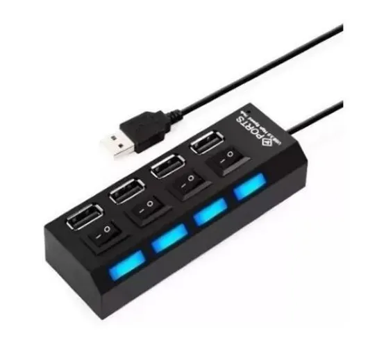 Hub Usb Extensão 4 Portas 2.0 Para Pendrive, Mouse, Celular