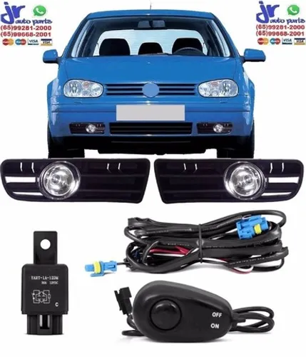 Kit Farol Milha Golf Sapão 1999 2000 2001 2002 2003 2004 2005 2006 Auxiliar Neblina 