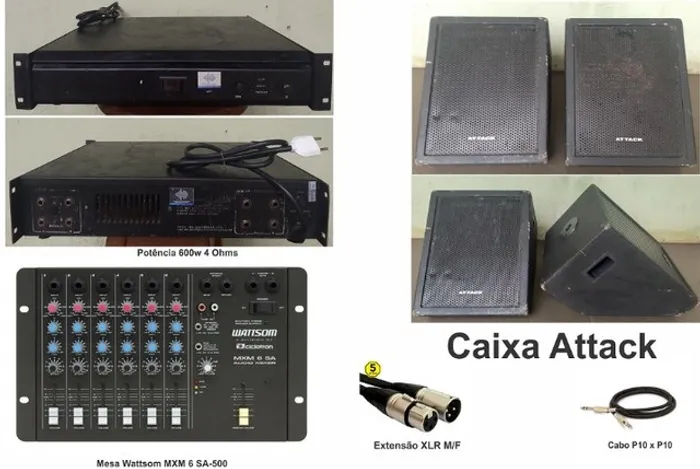 Mesa de Som - Amplificador - Caixas - Som Profissional