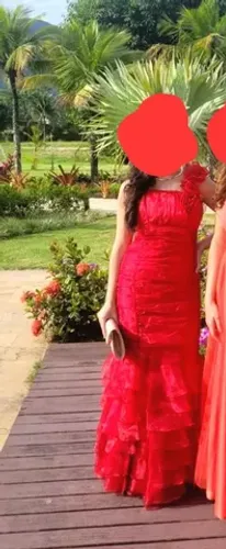 Vestido festa sereia P