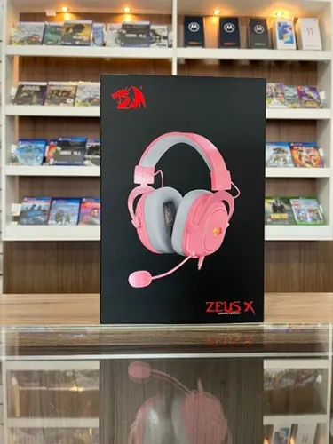 Headset Gamer Zeus X - Rosa RGB | Loja Física | Até 12x Sem Juros 