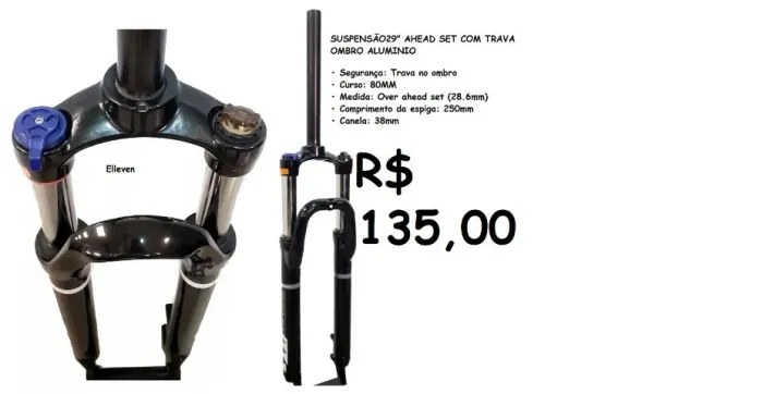 suspenção 29 ombro de aluminio Nova