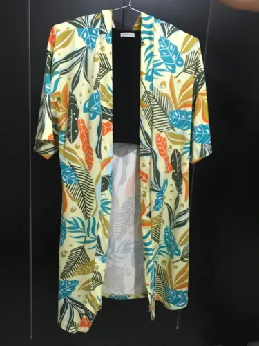 Kimono amarelo feminino