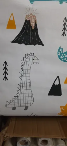 Papel de parede vinil infantil dinossauro 