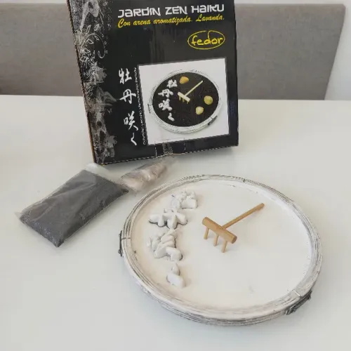 NOVO | Jardim Zen Feng Shui 18cm Decorativo Areia Preta