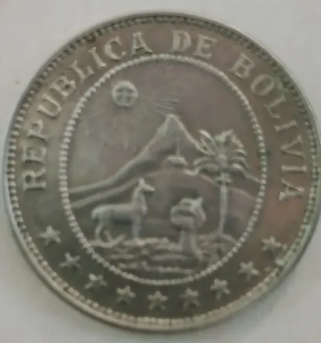 Moeda antiga da Bolívia 1939