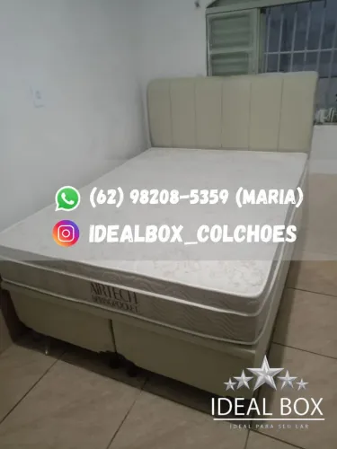 Cama Box Baú Casal e Colchão Airtech Da ortobom + Cabeceira - Conforto Garantido!