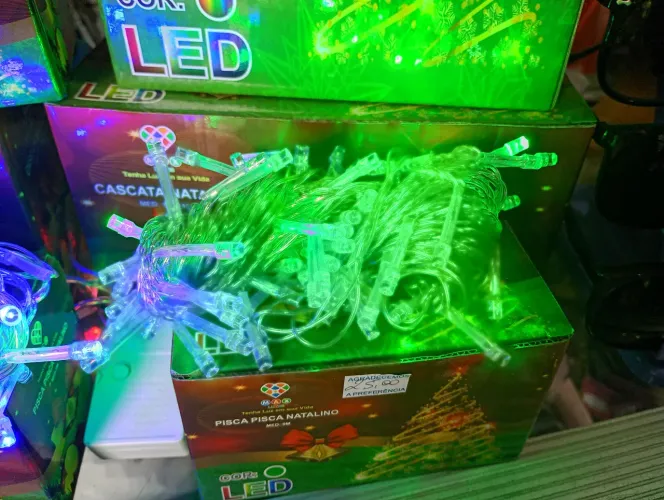 Pisca pisca verde, 9 metros, 100 leds. Fazemos entrega