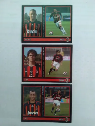 Figurinhas RONALDO, KAKÁ e CAFÚ