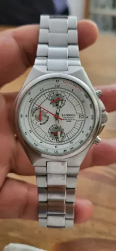 Relógio Jspring fabricado pela Seiko cronógrafo 44 mm cx 