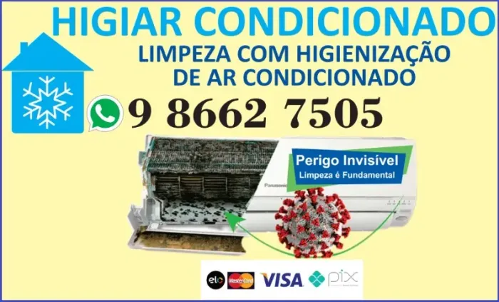 Limpeza e Higienização Profissional de Ar Condicionado 