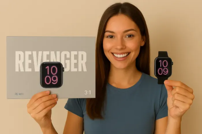 Smart Watch Relógio Inteligente 7 Pulseiras RG-W63 - 47.35mm - Revenger