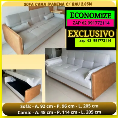 Sofá cama ipanema BAÚ DIRETO DA FÁBRICA 