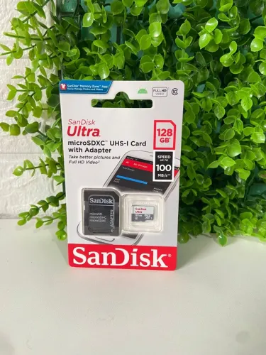 Cartão Micro SD SanDisk Ultra, 128GB, Class 10, ORIGINAL