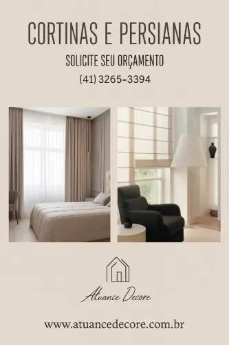  Cortinas e persianas sob medida com o estilo (41) 3265-3394 Atuance Decore