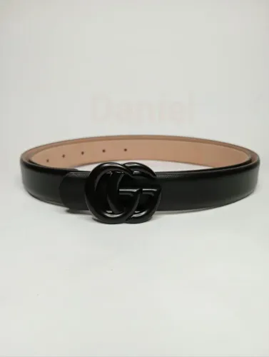 Cinto de couro Gucci Fino Preto 2,5cm 