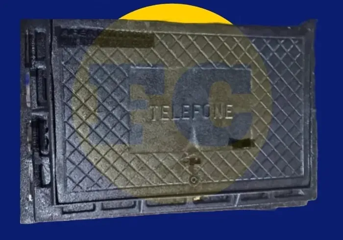 Tampão ferro fundido tráfego pesado r1-R2 Elétrica/telefonia-Mg