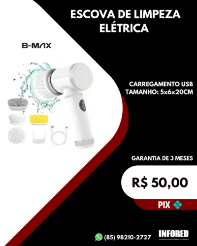 Escova de limpeza elétrica