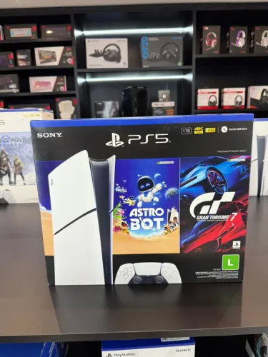 ? PlayStation 5 Digital 1TB + Astro Bot + Gran Turismo 7 - Novo Lacrado