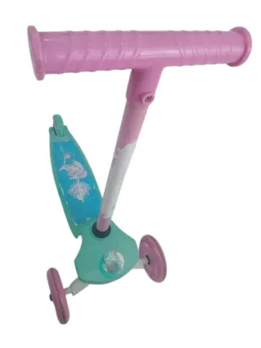 PATINETE INFANTIL TURMA DA AVENTURA ARTICULADO ROSA - 03 RODAS - USADO