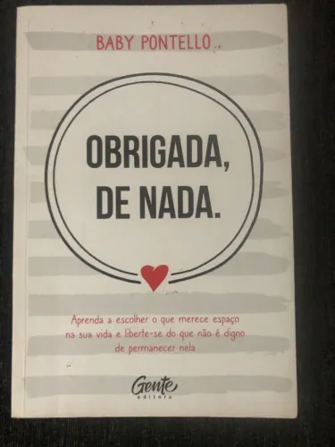 Livro Obrigada, De Nada