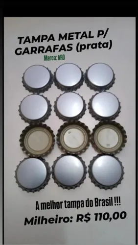 Kit 1000 tampas Metal Garrafas - Lj.Fortaleza