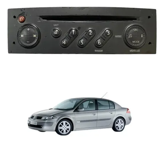 Radio Cd Player Aparelho Som Renault Megane 2007 2008 2010