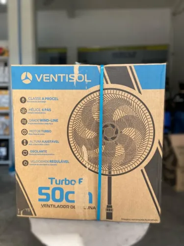 Ventilador de Coluna - modelo Turbo 50cm Preto 127v Ventisol