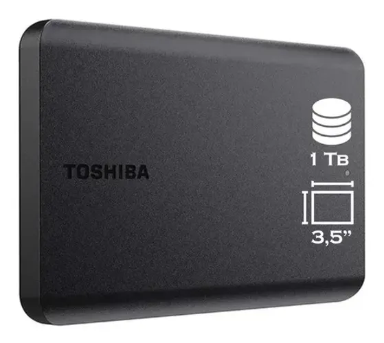 HD Externo Toshiba Canvio Basics HDTB510XK3AA 2.5" 1TB (Preto)