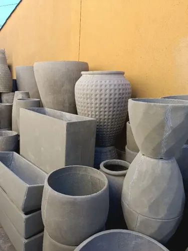 Vasos de Planta em Concreto - Estilo Industrial