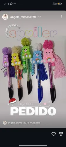Canetas personalizadas com nome e desenhos